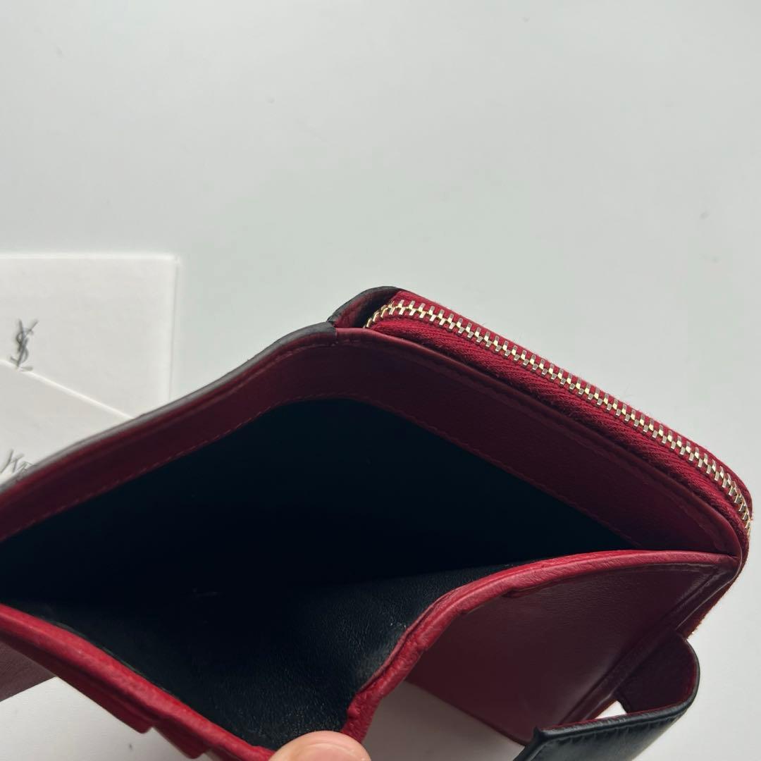 149 美品 SAINTLAURENT イヴサンローラン 2つ折り財布