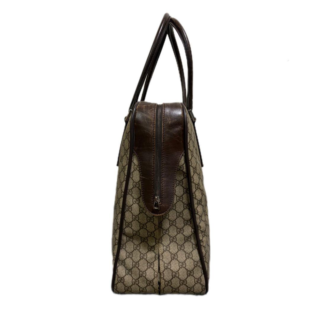 シーサー様　GUCCI OLD GGキャンバス ボストンバッグ ブラウン
