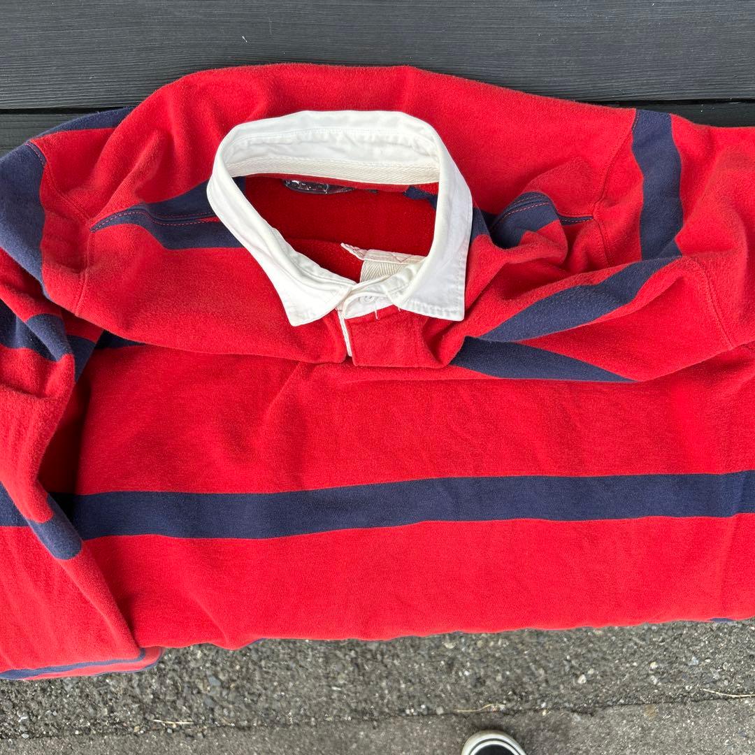 #889 POLO ralph lauren ラガーシャツ　L 古着