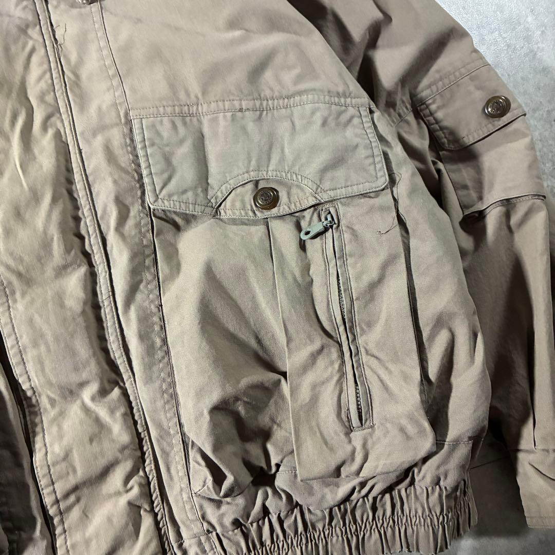 USA古着90s ドリズラージャケット短丈ライトブラウンXLハリントンジャケット