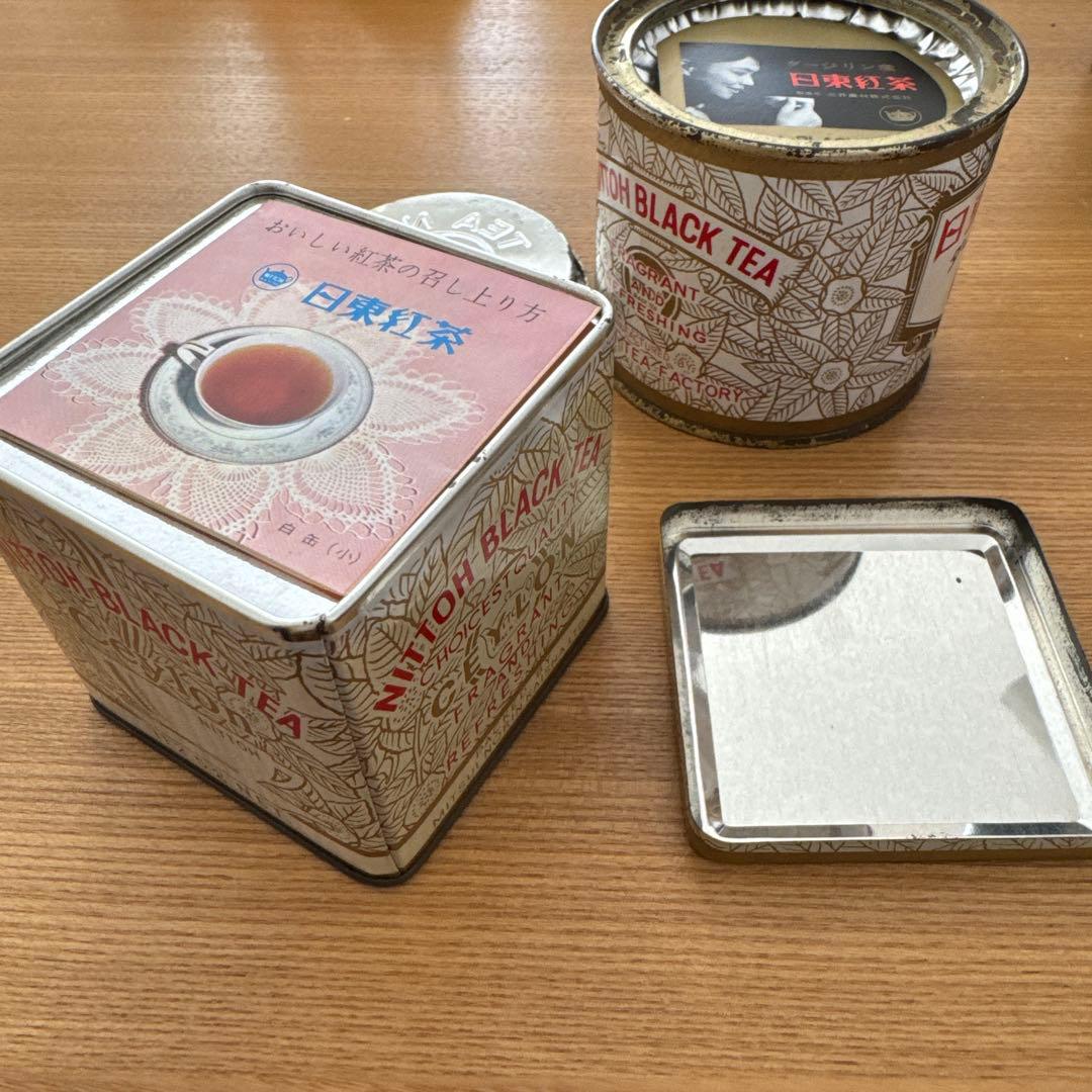 日東紅茶缶 レトロ缶