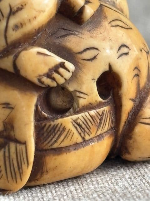 根付　彫刻　骨董品