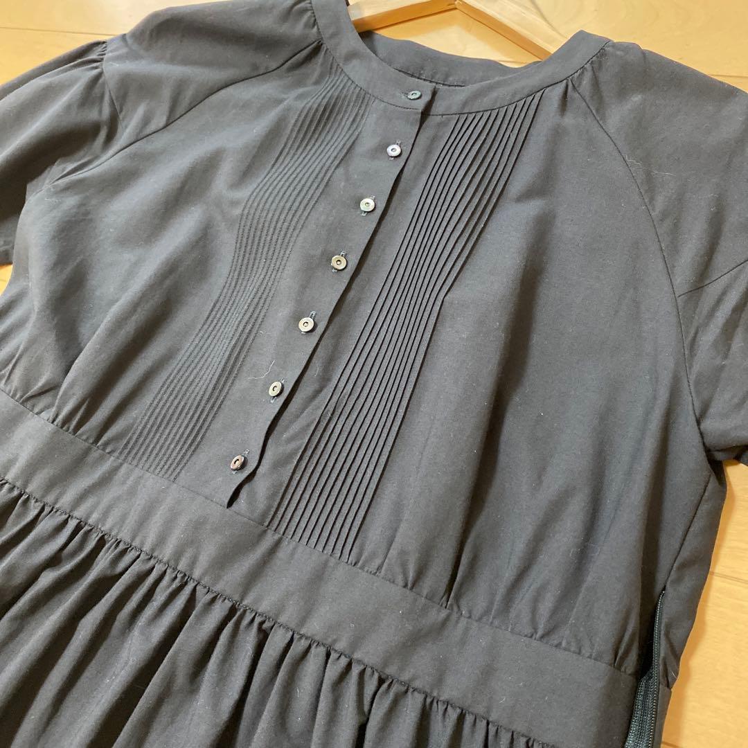 リゼッタ　美品シルク入りワンピース　アガット　ブラック