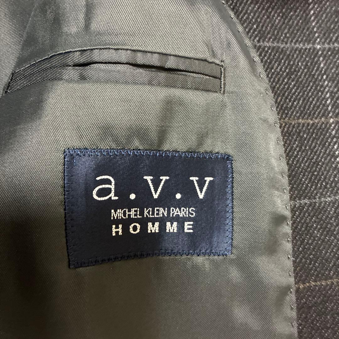 a.v.v HOMMEチェック　テーラードジャケット　K7 定価36000円