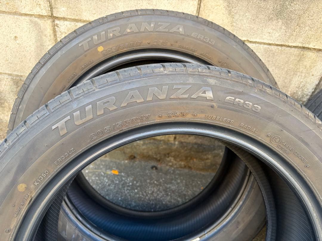 205/55R17 夏タイヤ 4本セット TURANZA ER33