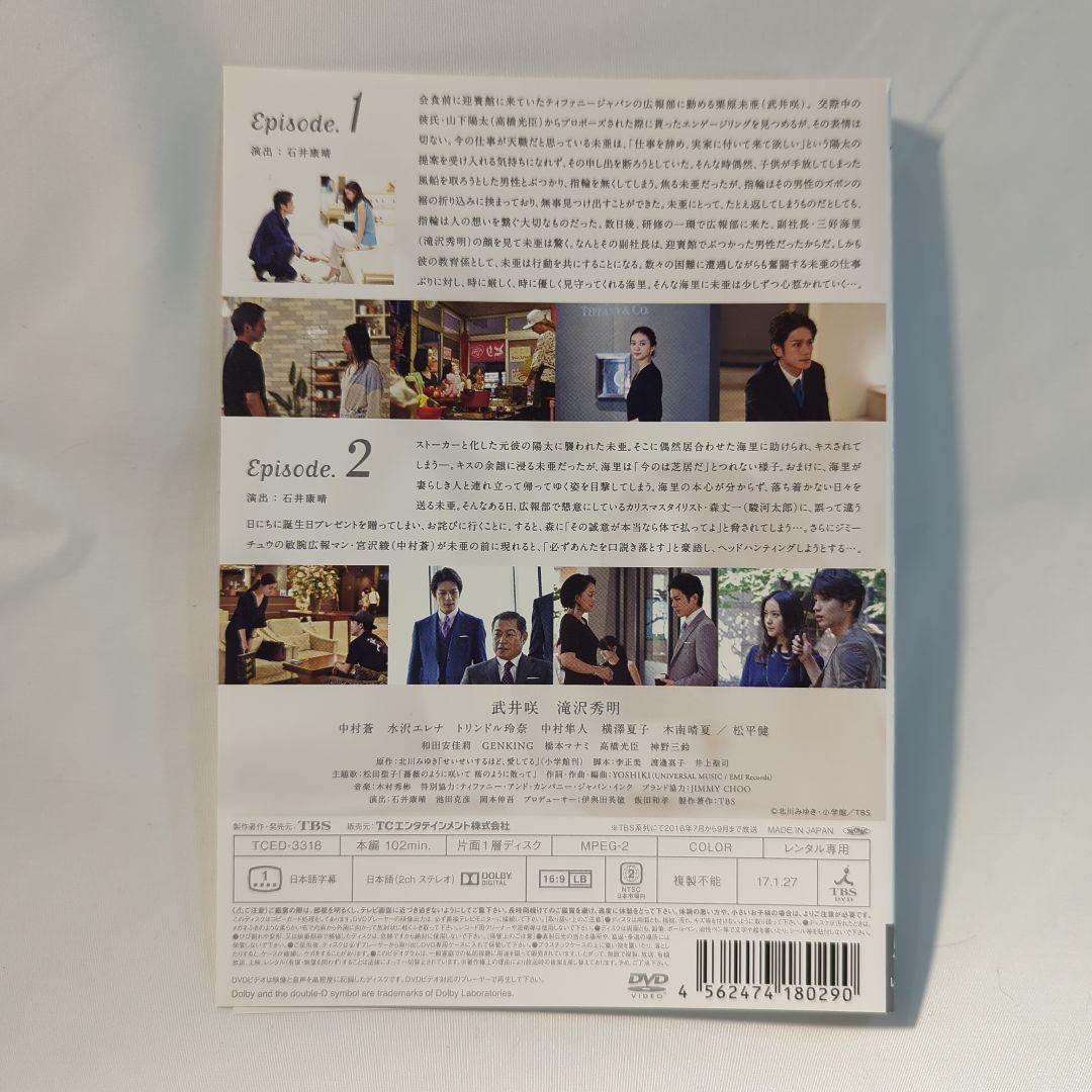 滝沢秀明　武井咲　せいせいするほど、愛してる DVD 5巻セット
