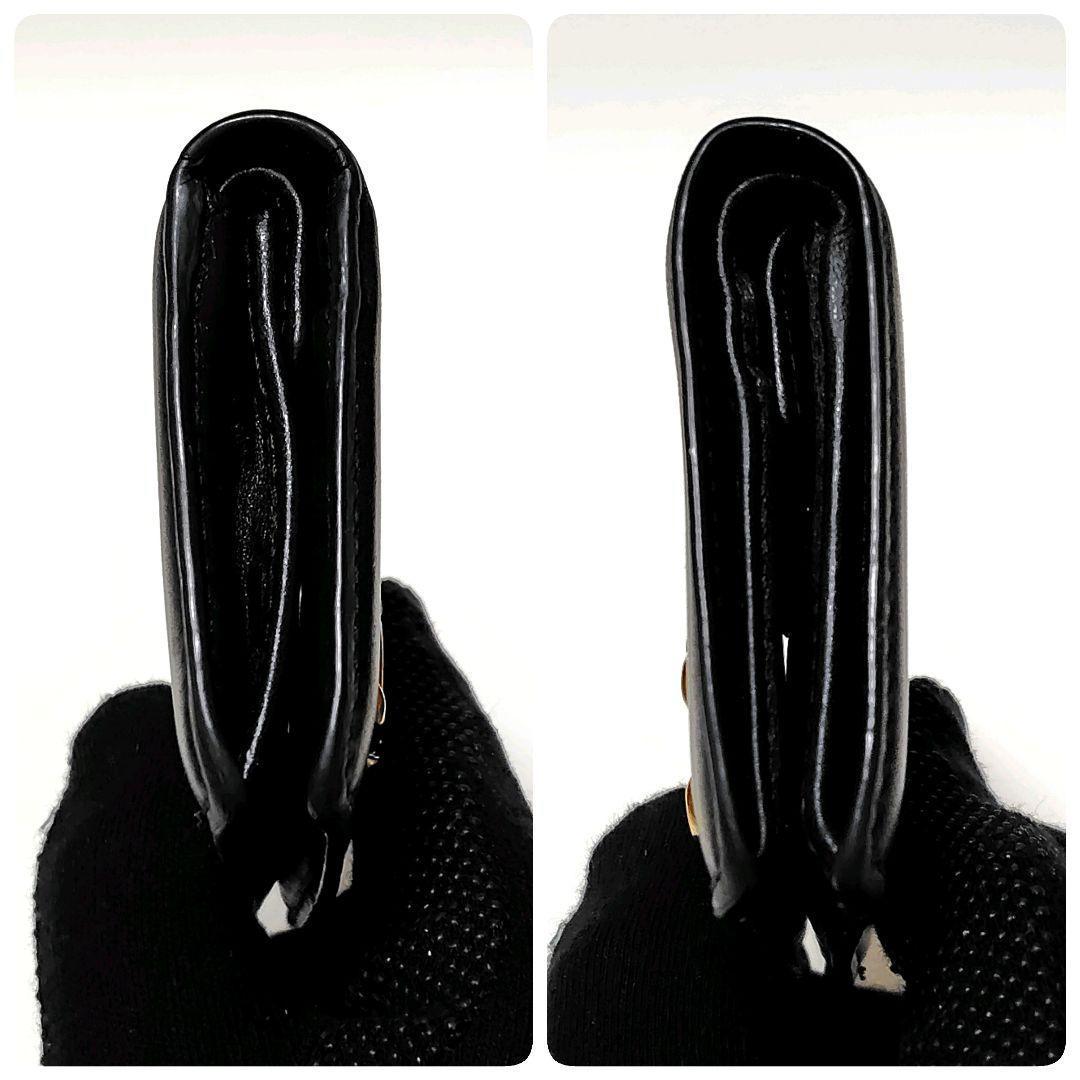 JIMMY CHOO ジミーチュウ　折り財布　黒　レザー　金具ロゴ　シンプル