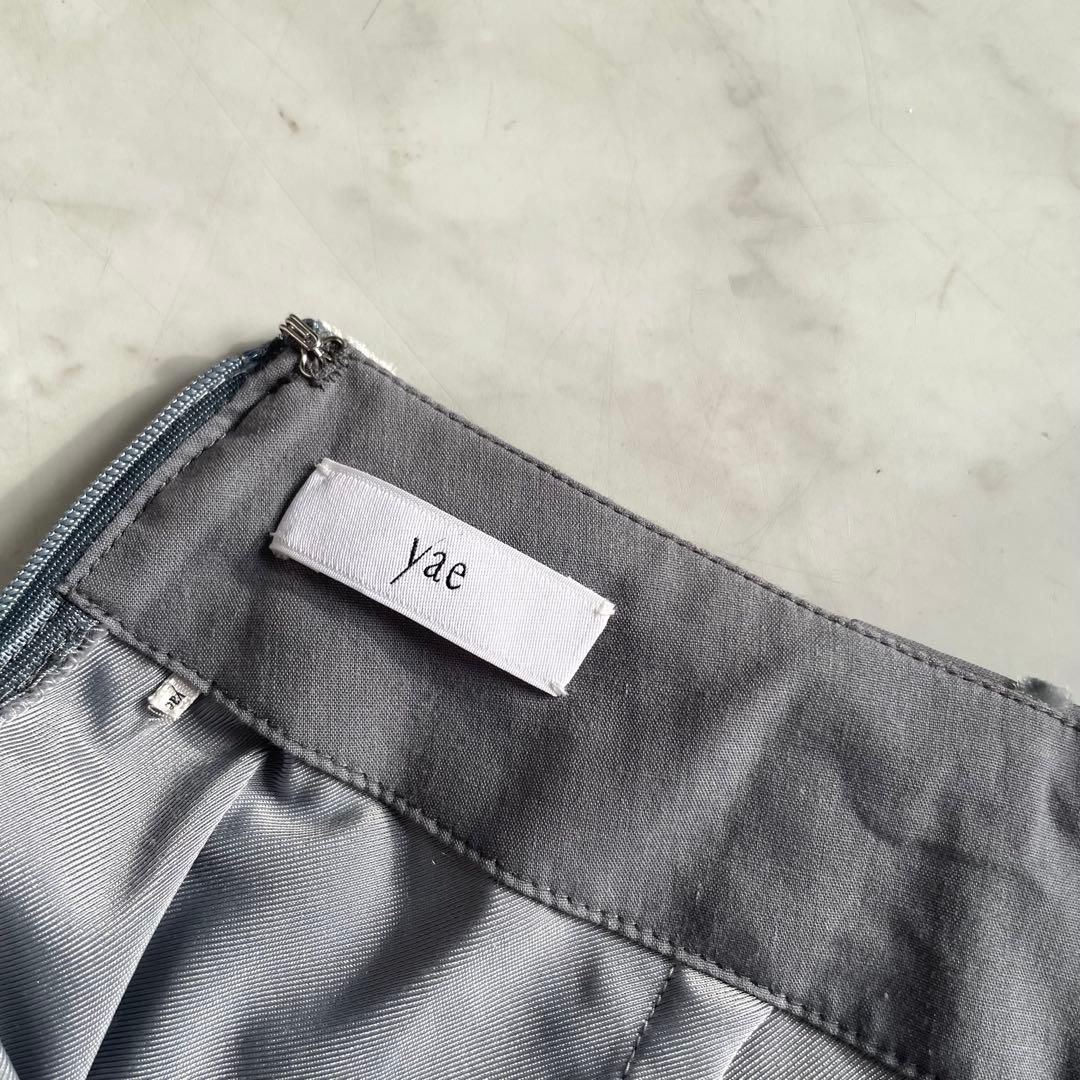 美品【定価３.２万】ヤエyaeオリジナル花柄オパールスカート36gray