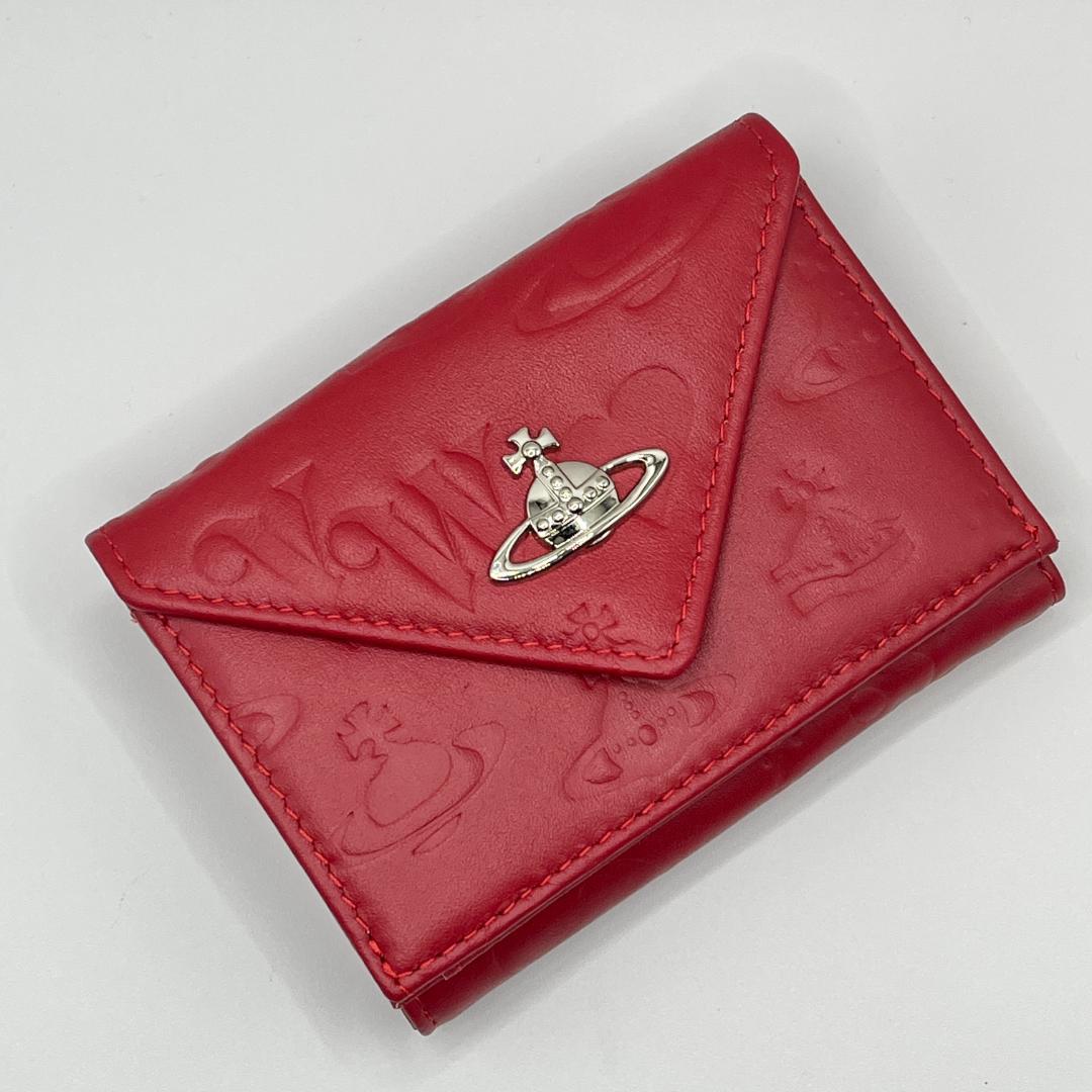 ゆな様　Vivienne Westwood 新品 ミニ財布 レター型 赤 型押し