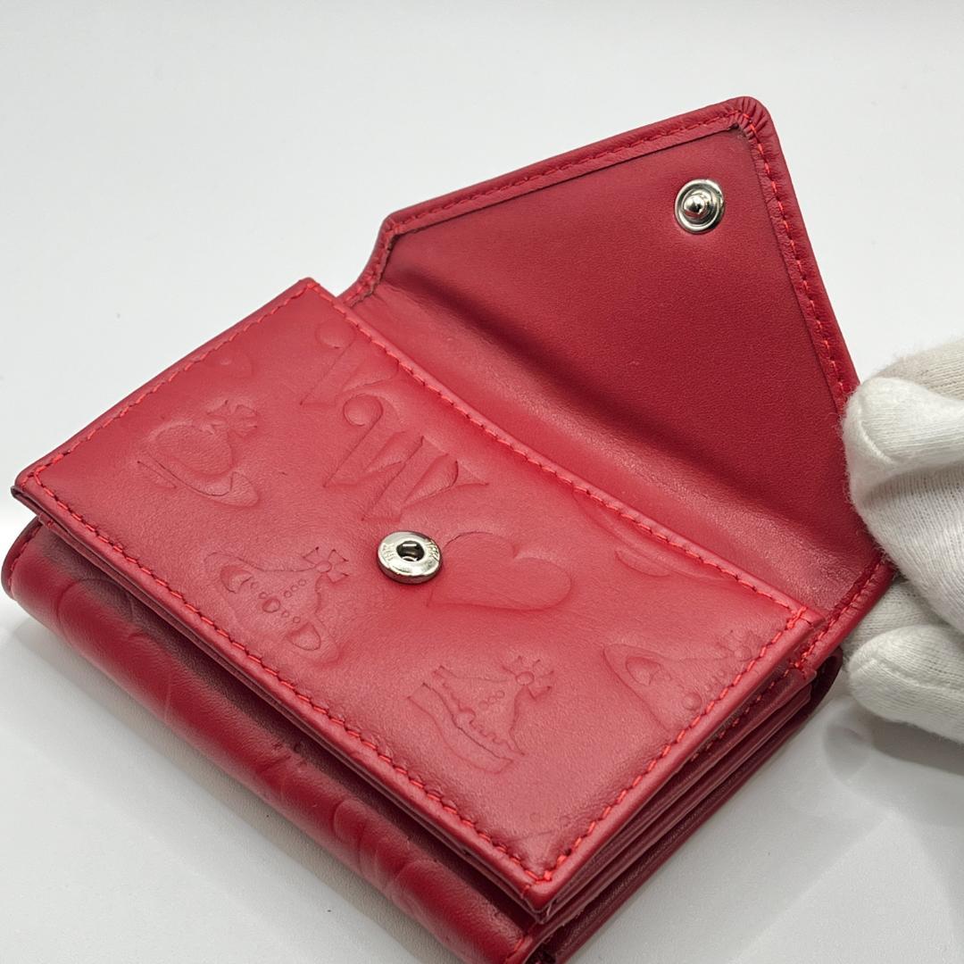 ゆな様　Vivienne Westwood 新品 ミニ財布 レター型 赤 型押し