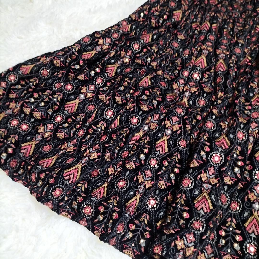 ✨完売品✨ Amina アミナ ベロア ティアード ロングスカート 希少 現行品