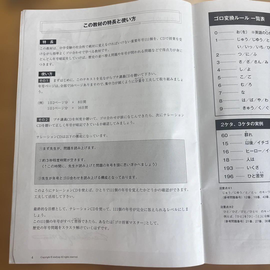 【中学受験】スタディアップ　ゴロ将軍 歴史年号対策