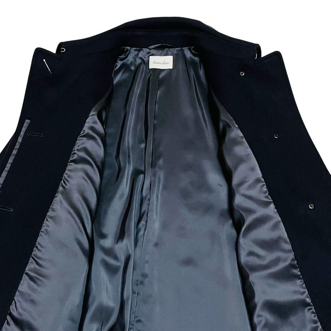 美品✨　steven alan ウールカシミヤテントロングコート ネイビー　S