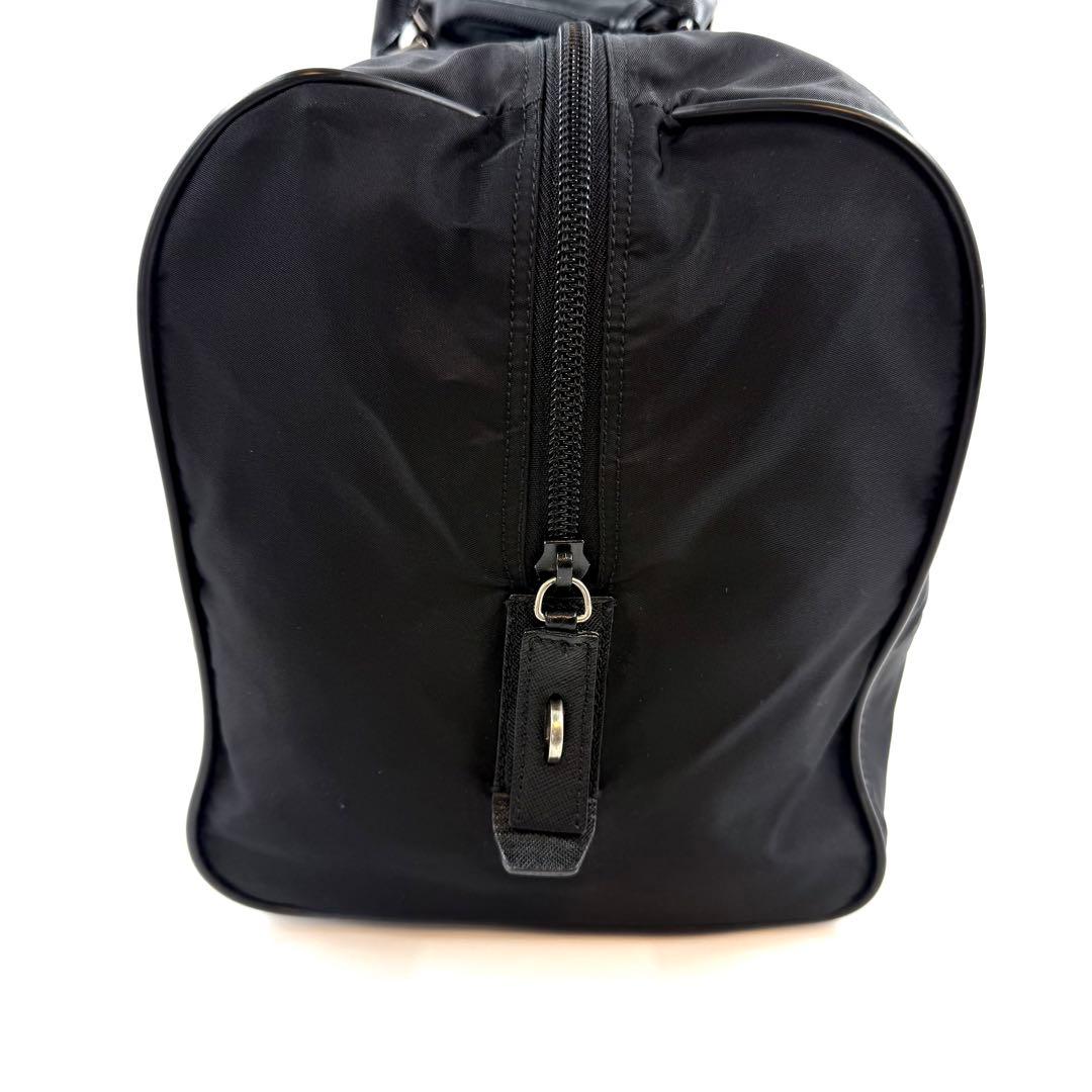 【美品】PRADA プラダ　ナイロンボストンバッグ三角ロゴ 2WAY 黒