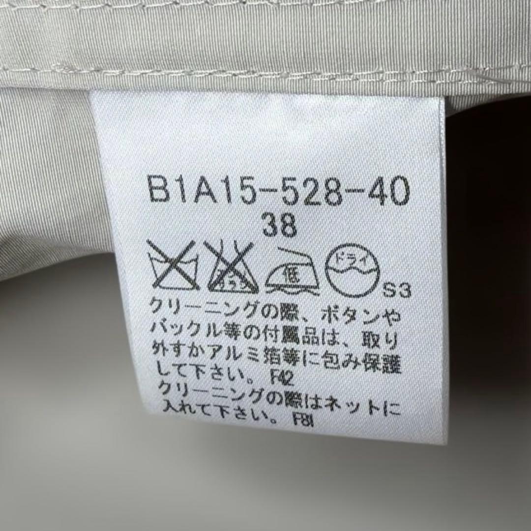 バーバリーロンドン　撥水加工 メガチェック　トレンチコート　ナイロン　38