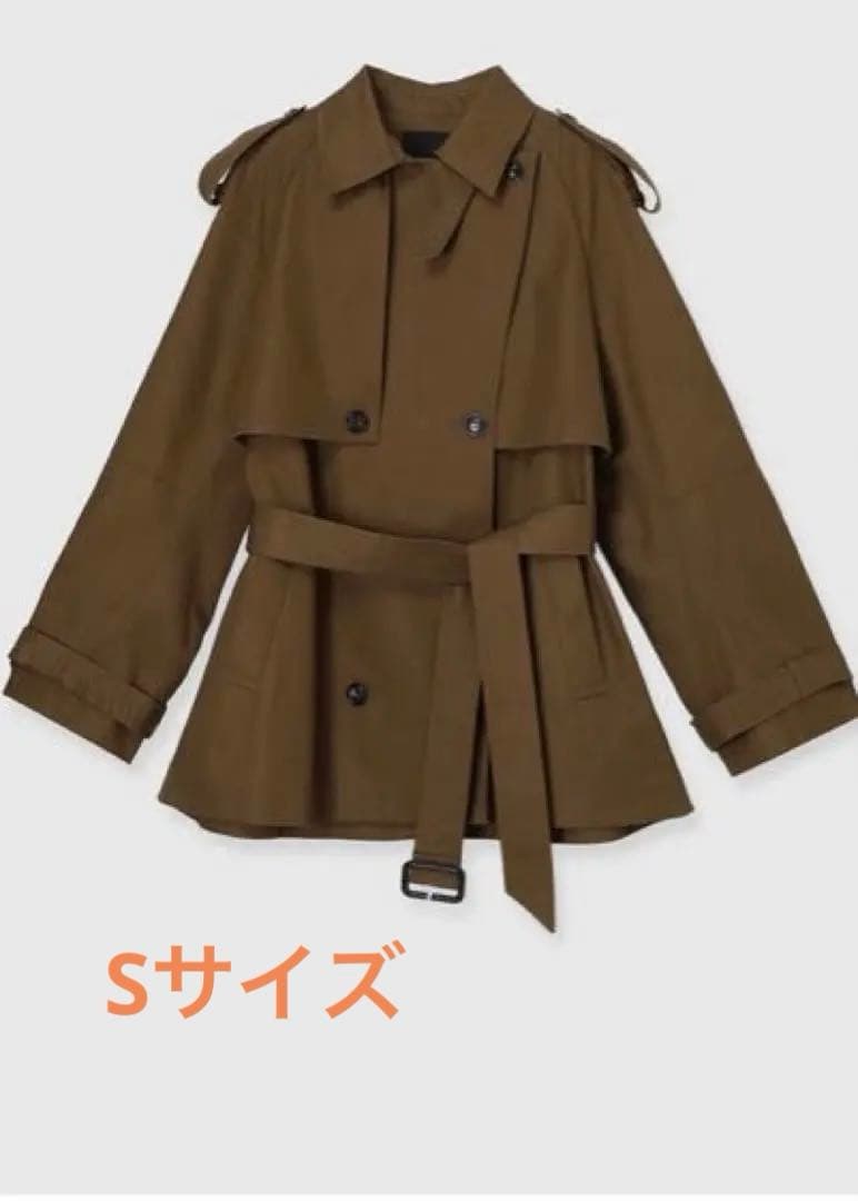 今期　anuans ハーフオーバートレンチコート　Sサイズ