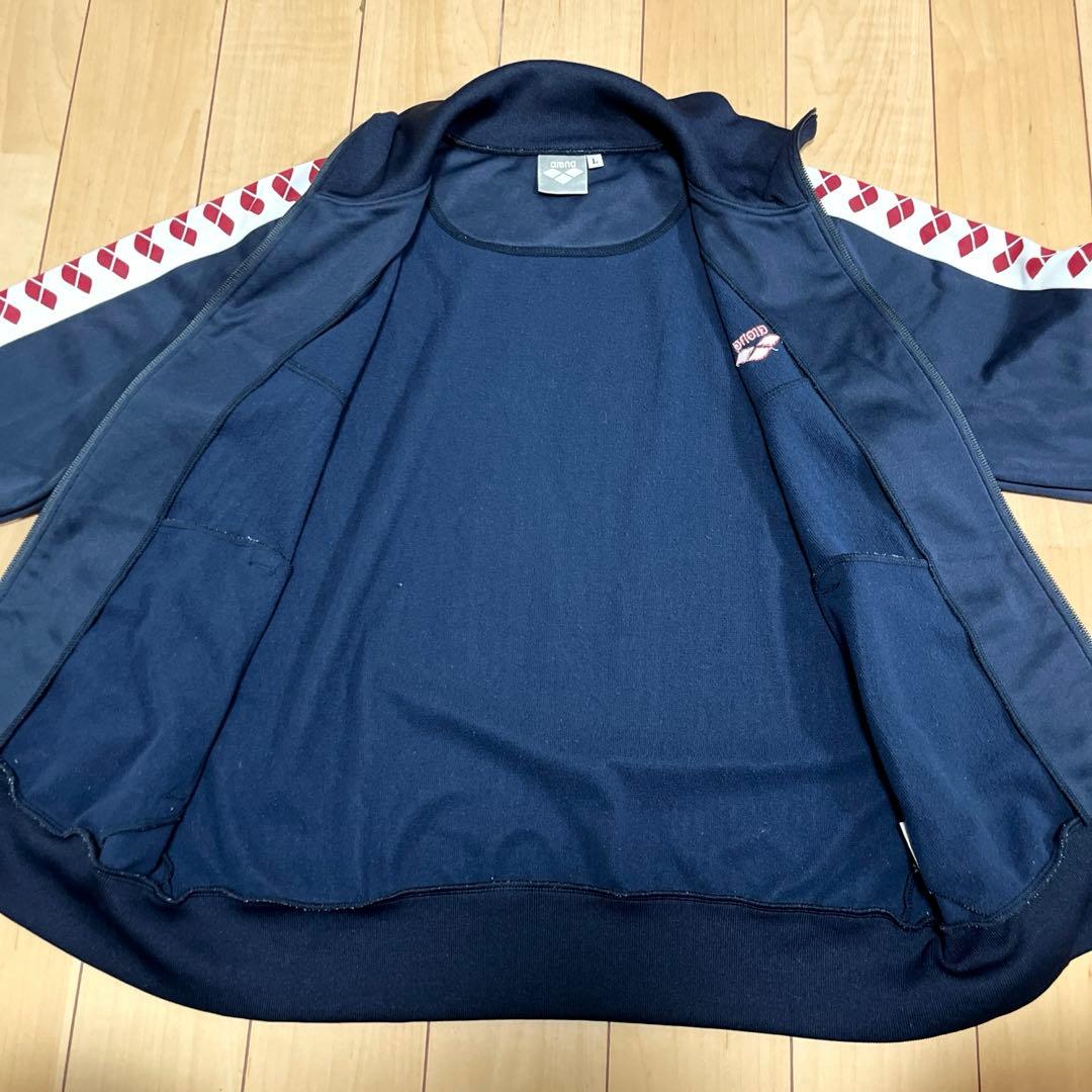 アリーナ arena ジャージ 上下 ジャケット ズボン L 紺 水泳 競泳