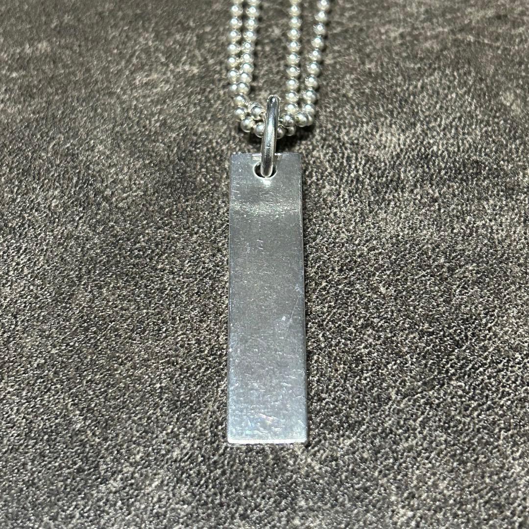 グッチ GUCCI バープレート ダブルボールチェーン ネックレス SV925