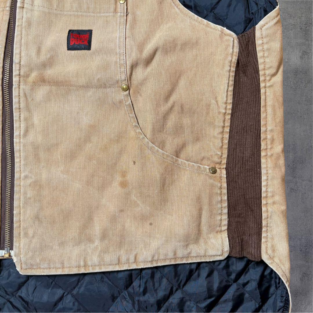 【希少カナダ製】TOUGH DUCK90sダックベストキルティングライナー付きL
