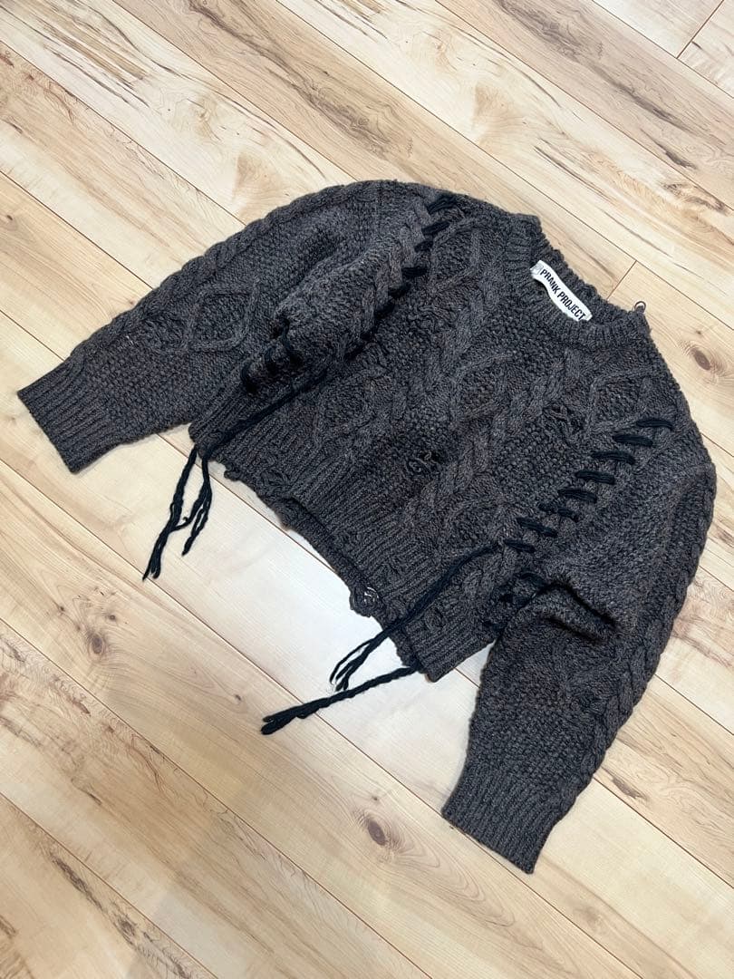 トップス PRANK PROJECT Vintage Cable Short Knit
