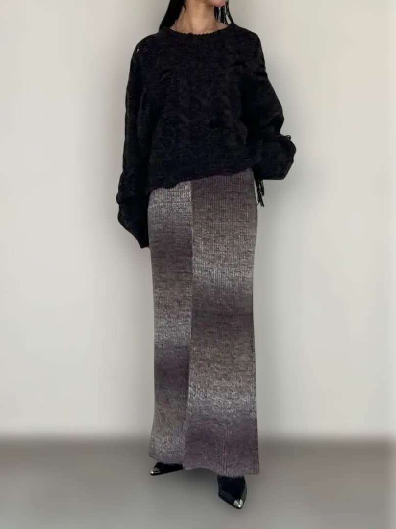 トップス PRANK PROJECT Vintage Cable Short Knit