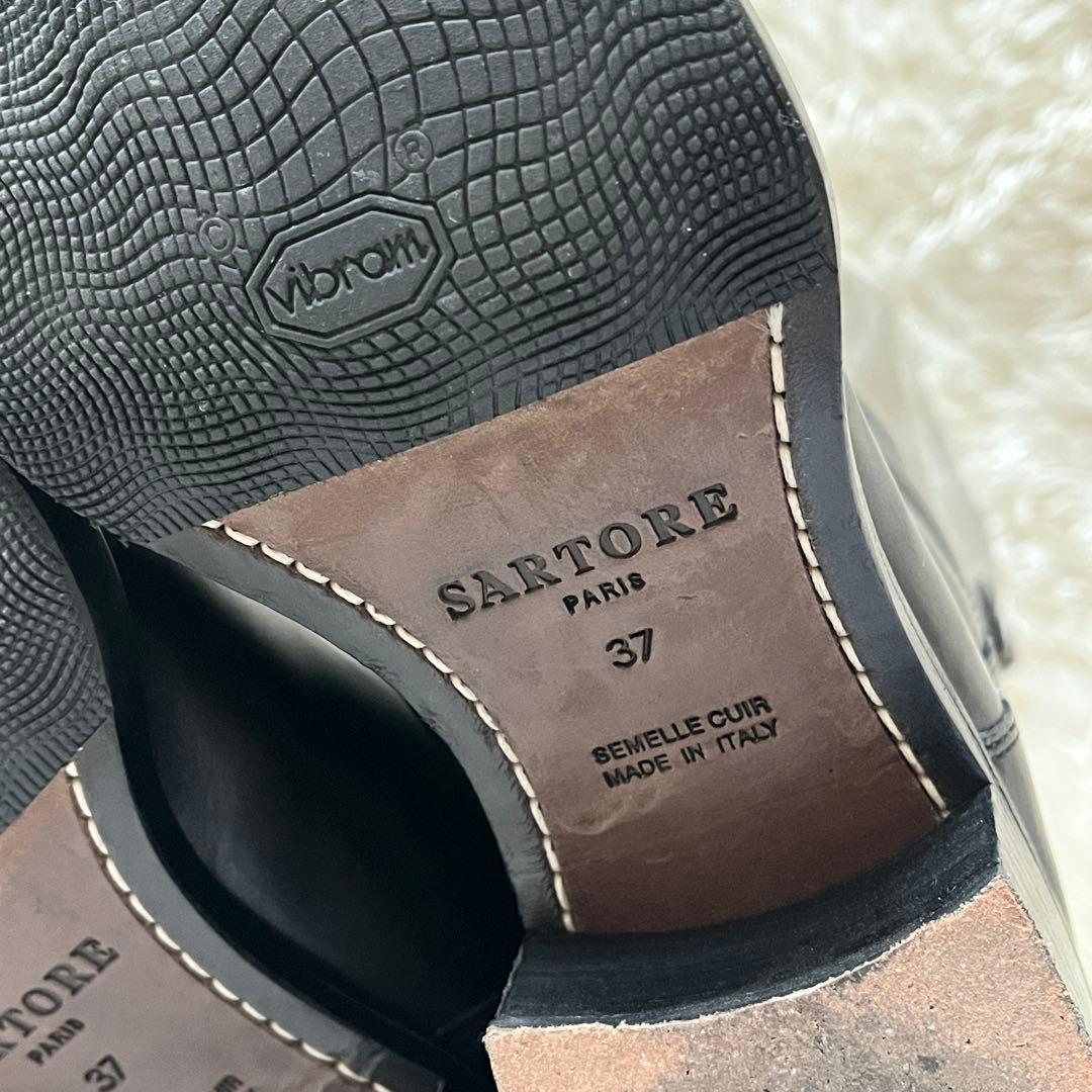 美品✨SARTORE サルトル　ロングブーツ　バックジップ　クロスストラップ