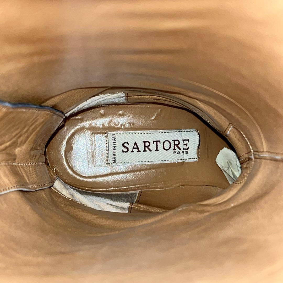 美品✨SARTORE サルトル　ロングブーツ　バックジップ　クロスストラップ