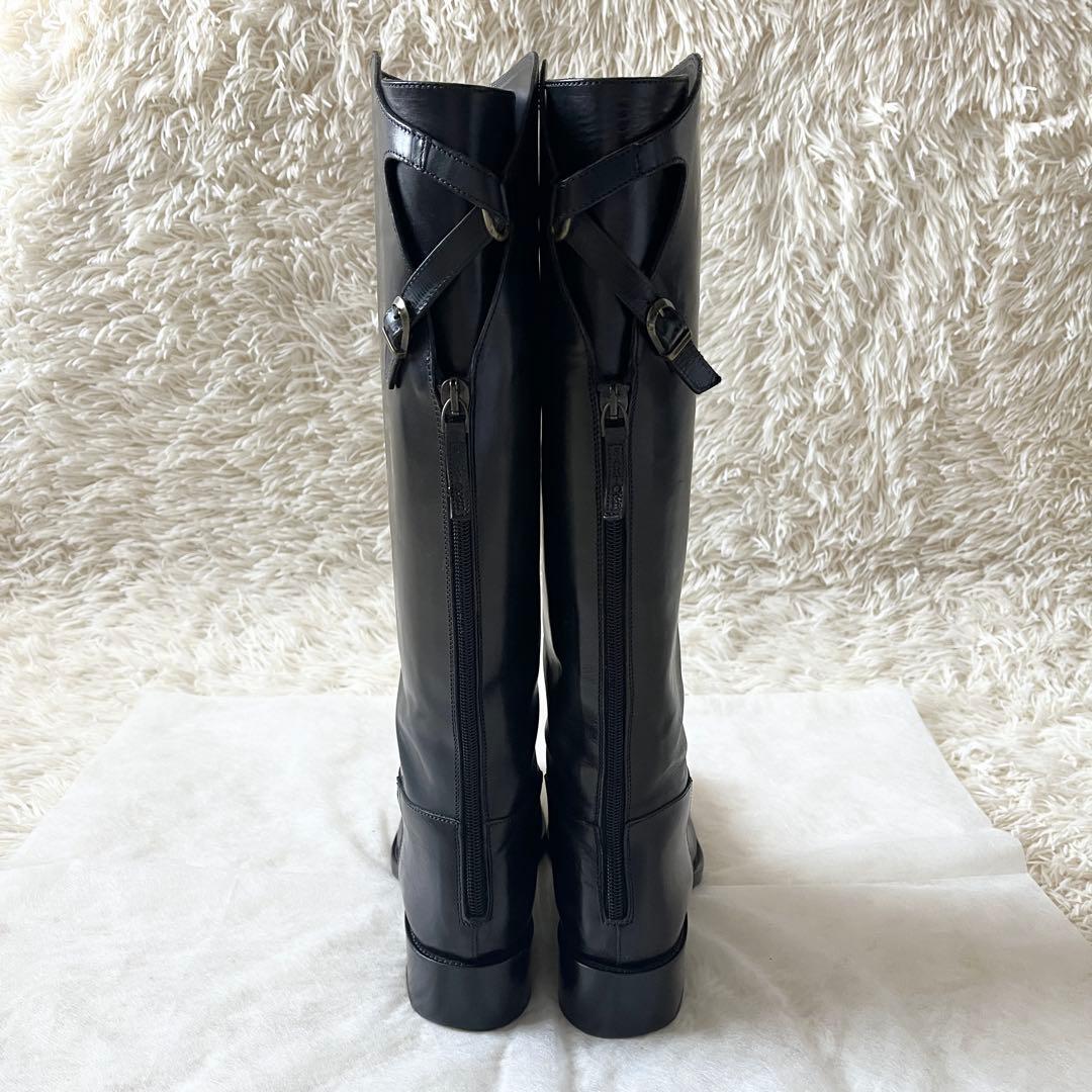美品✨SARTORE サルトル　ロングブーツ　バックジップ　クロスストラップ