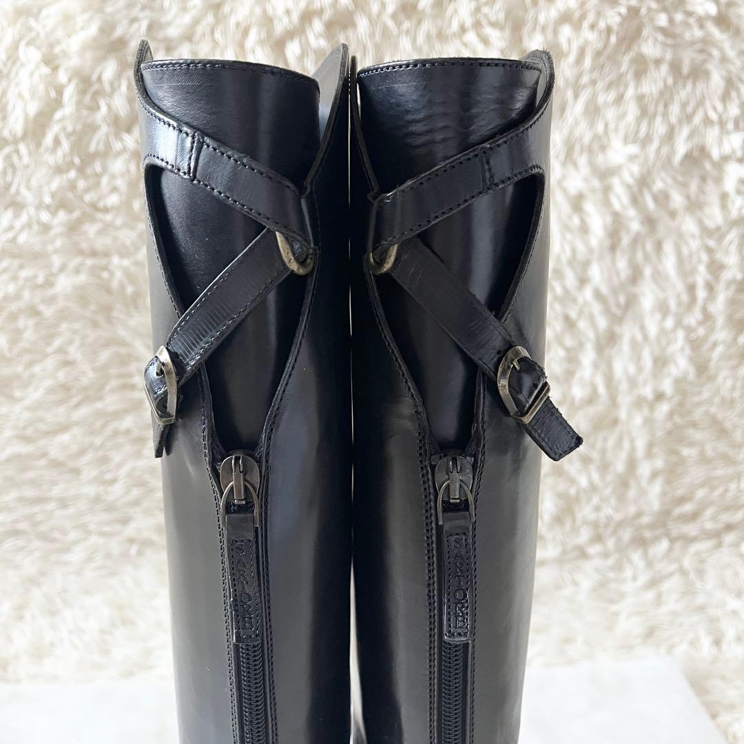 美品✨SARTORE サルトル　ロングブーツ　バックジップ　クロスストラップ
