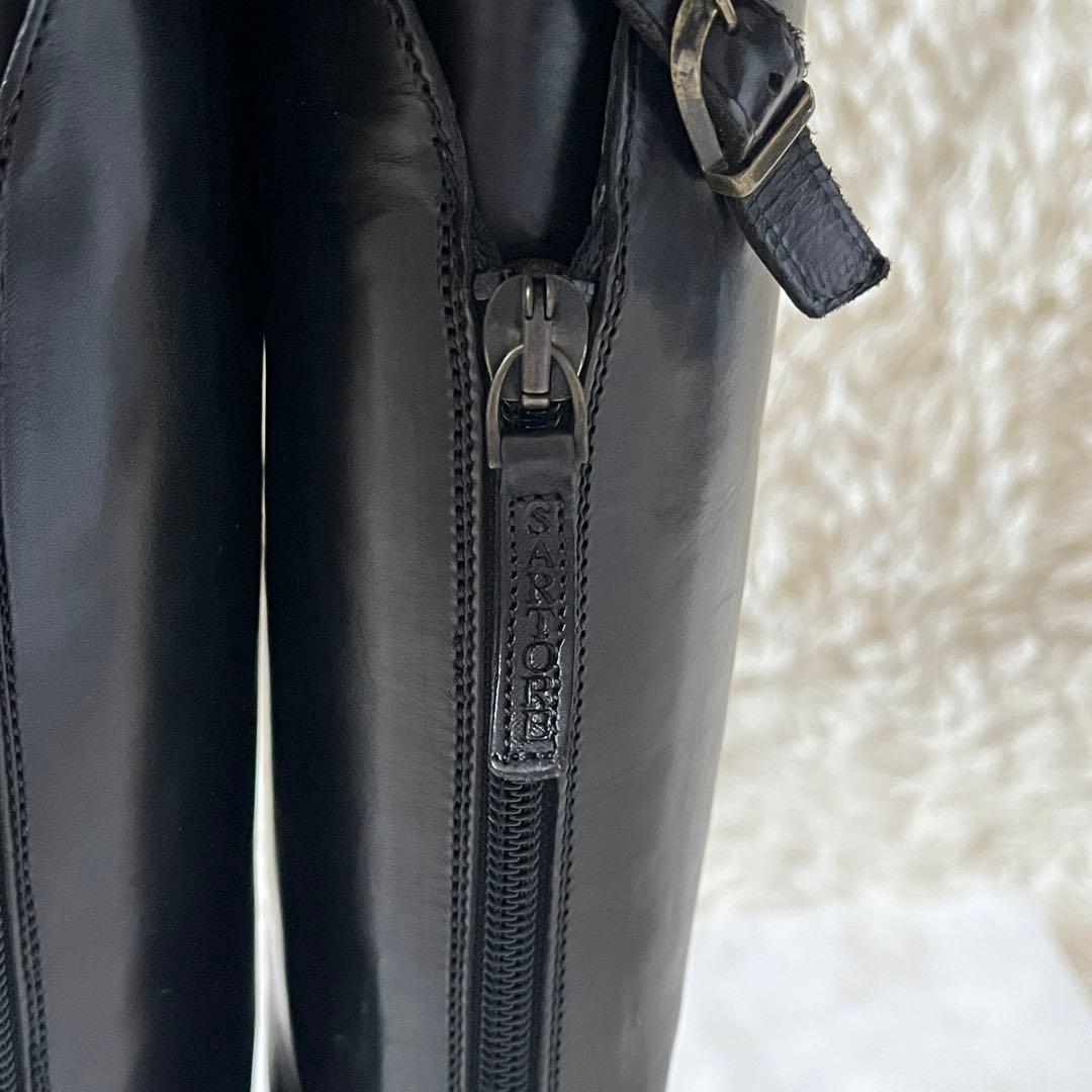 美品✨SARTORE サルトル　ロングブーツ　バックジップ　クロスストラップ