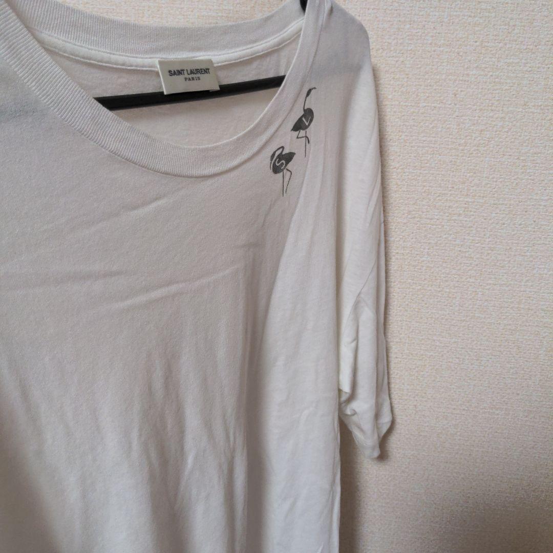 正規品 SAINT LAURENT フラミンゴ Tシャツ イブ・サンロ