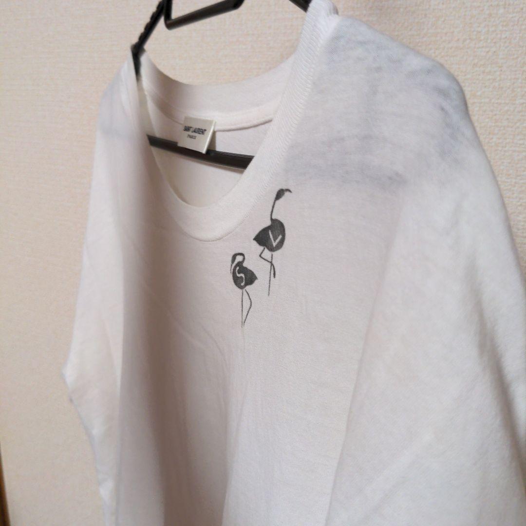 正規品 SAINT LAURENT フラミンゴ Tシャツ イブ・サンロ