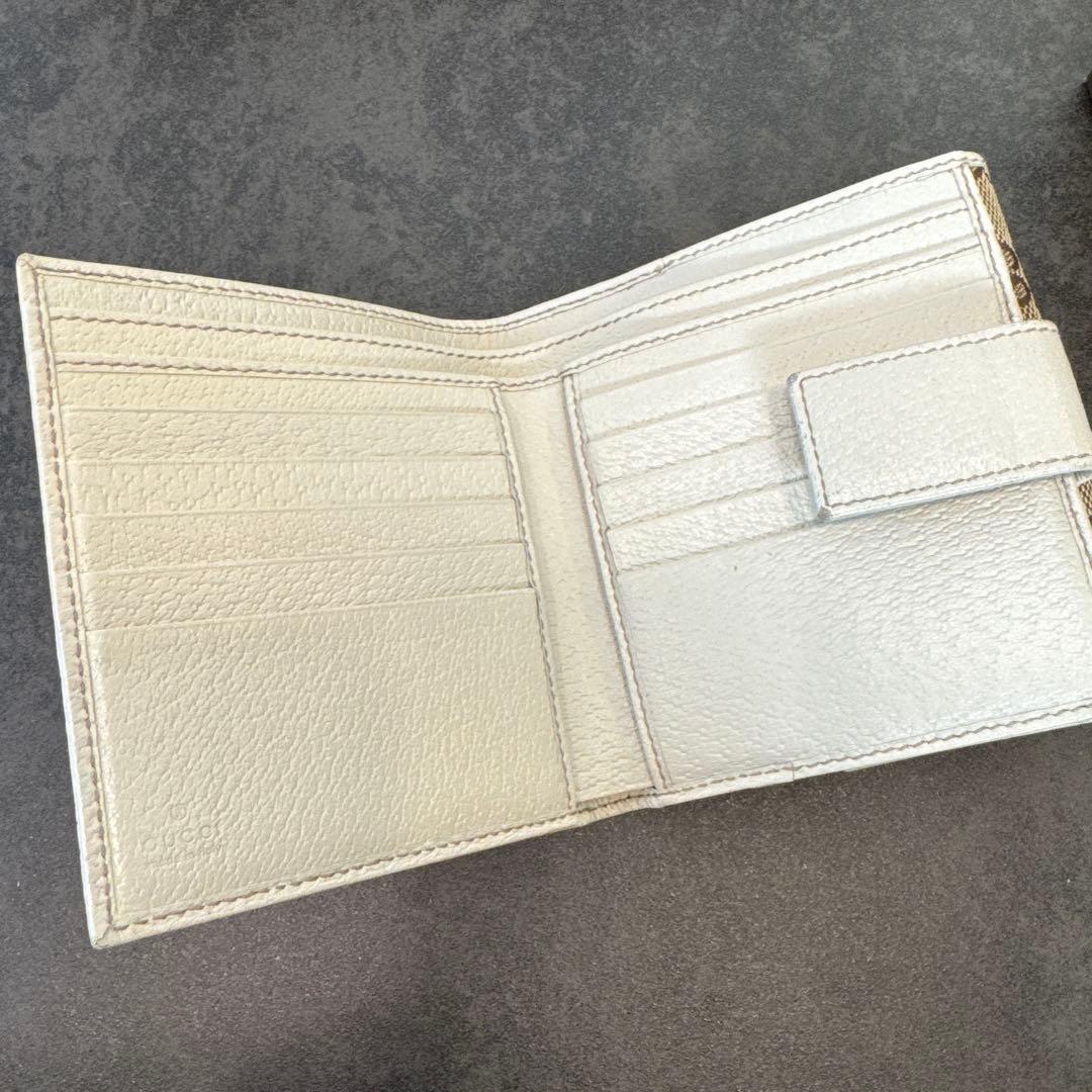 GUCCI グッチ　二つ折り財布　GGキャンバス