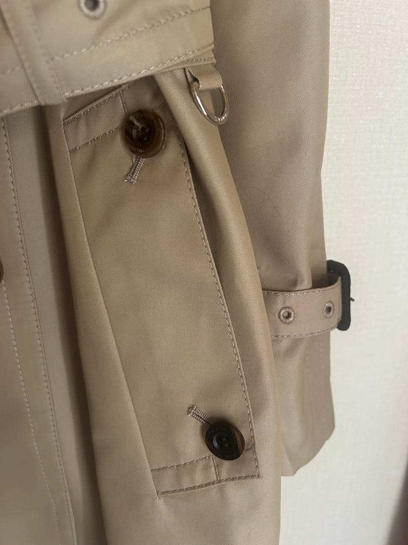 美品✨アクアスキュータムベージュ ダブルブレスト トレンチコート小さいサイズ