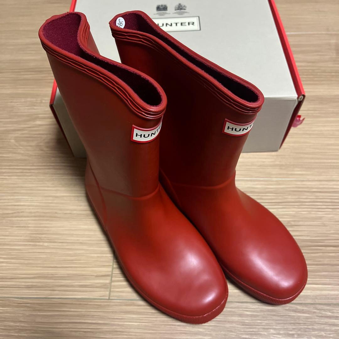 HUNTER レインシューズ　20cm 赤