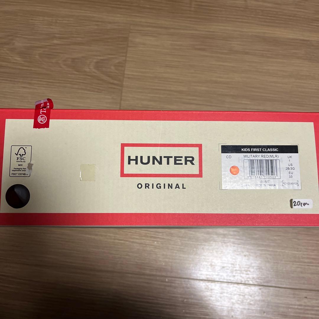 HUNTER レインシューズ　20cm 赤