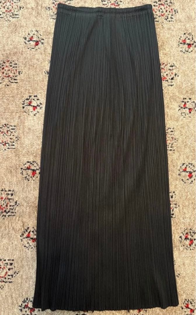 PLEATS PLEASE ブラック タイト ロングスカート