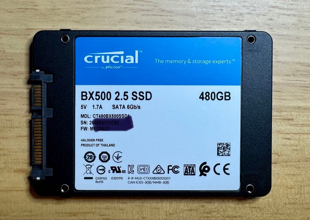か*る様 Crucial BX500 480GB（CT480BX500SSD1）