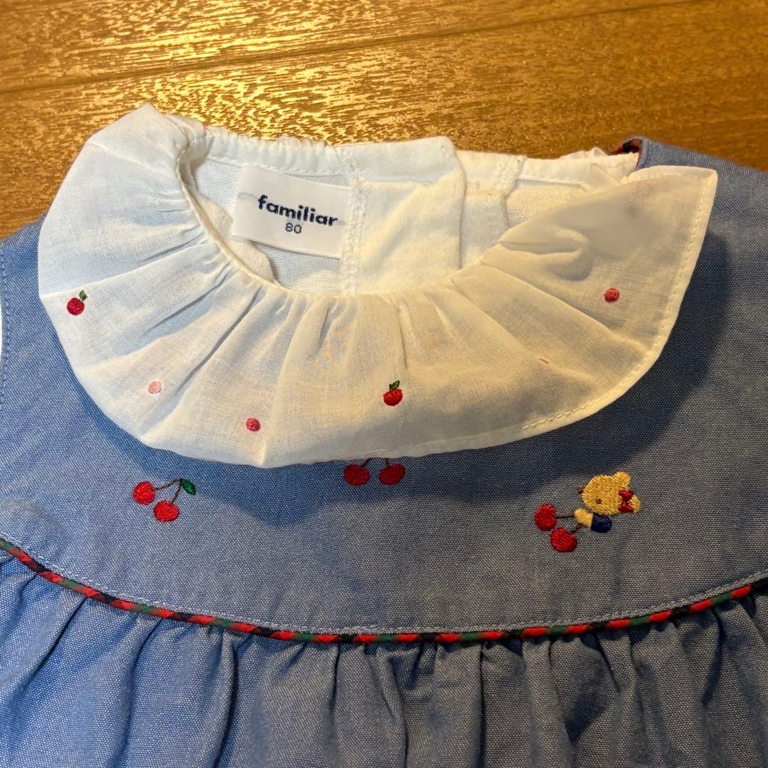 【ファミリア美品】ジャンパースカート・ブラウスセット