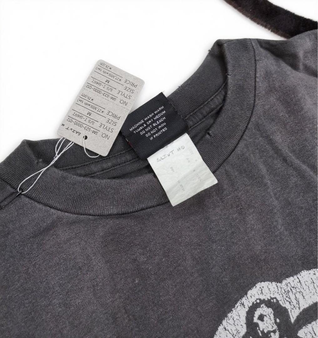 セントマイケル JESUS フェード ヴィンテージ加工 Tシャツ M