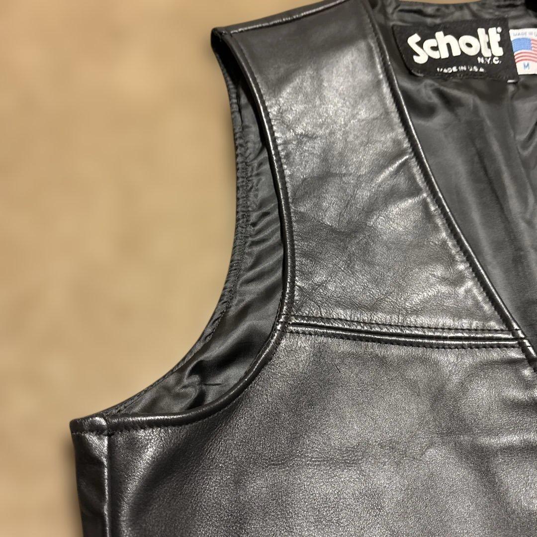 Mサイズ Schott ショット レザーベスト