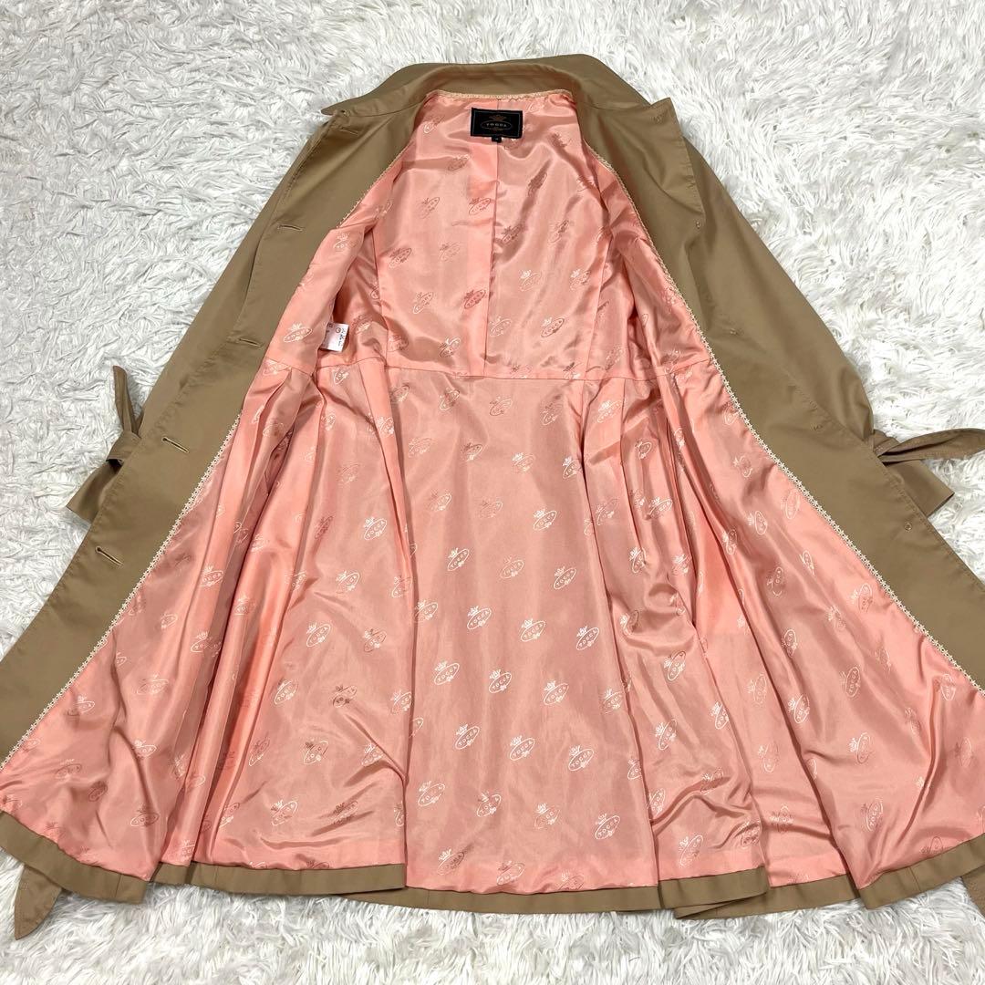 極美品✨TOCCA トレンチコート ミディロング リボンベルトAライン ベージュ