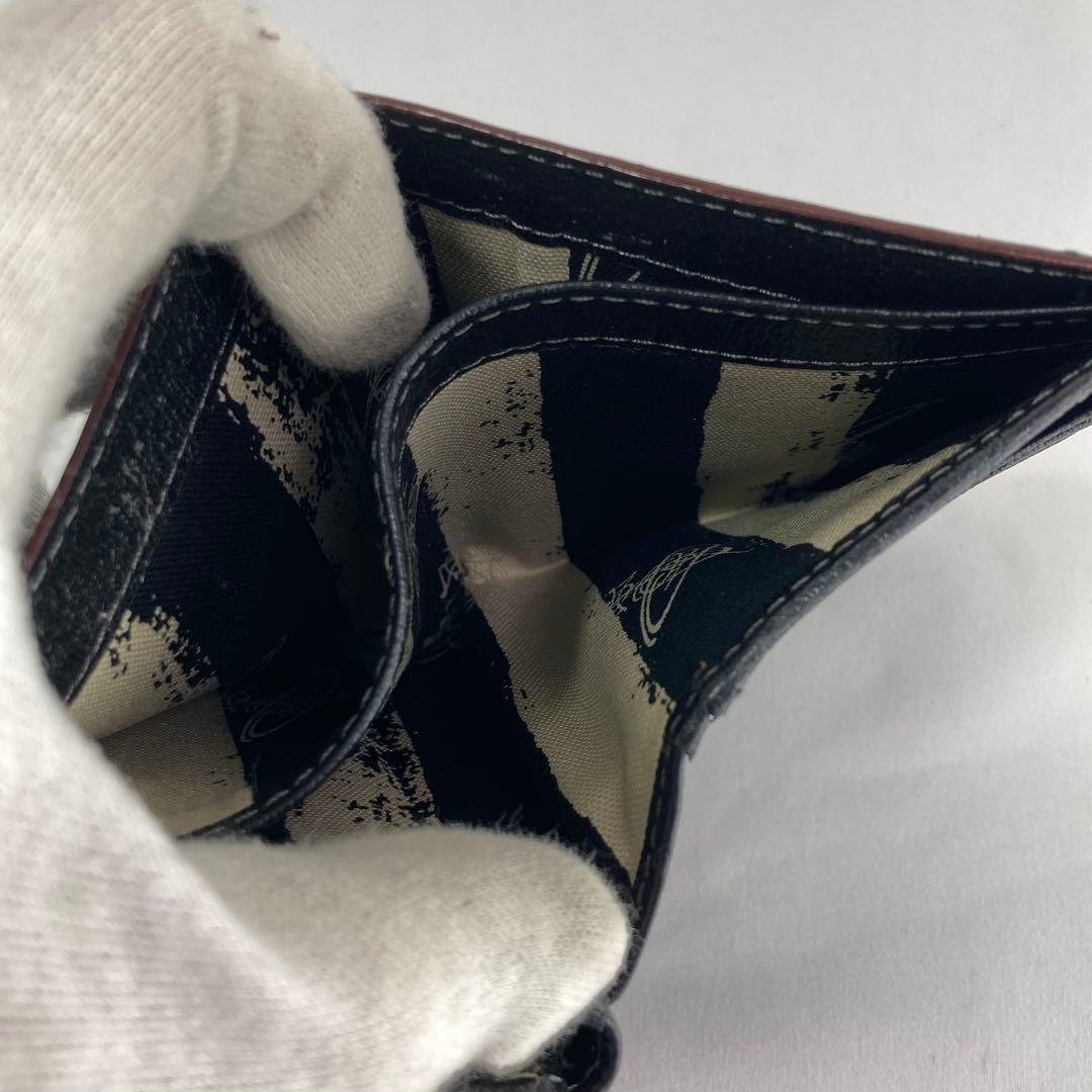【美品】Vivienne Westwood 三つ折り財布　ブラック　オーブロゴ
