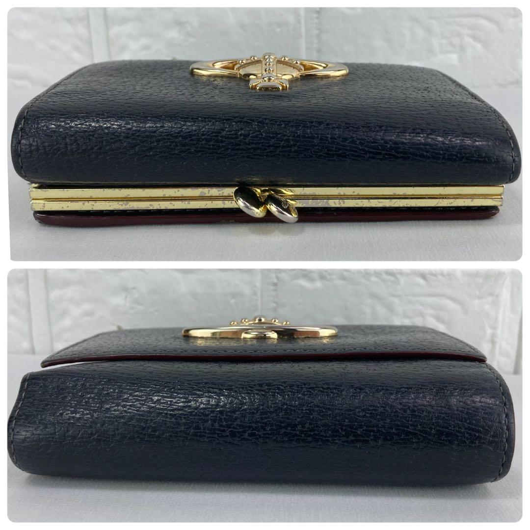 【美品】Vivienne Westwood 三つ折り財布　ブラック　オーブロゴ