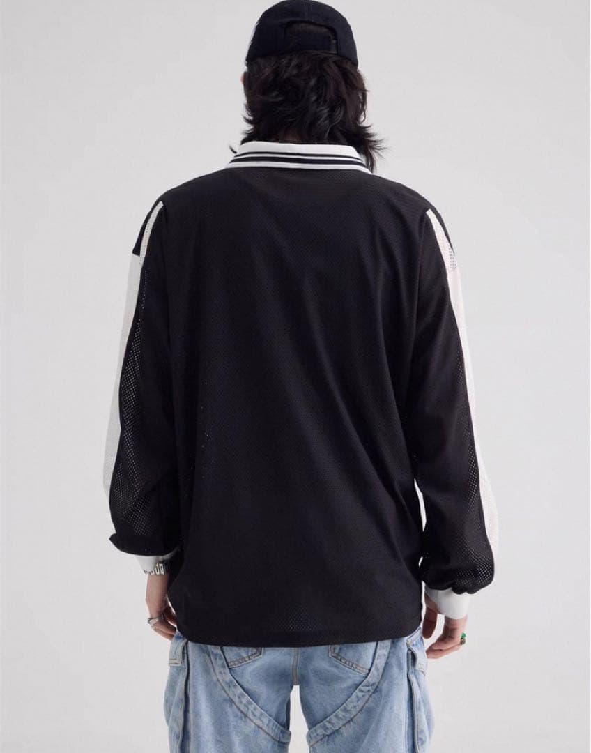 【Y2K】peoplestyle オーバーサイズロングポロシャツ サイズM