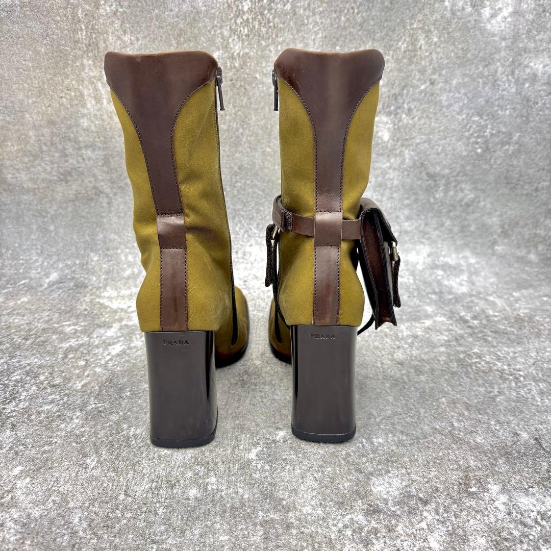 靴 PRADA FW99 DETACHABLE CARGO BAG BOOTS 36
