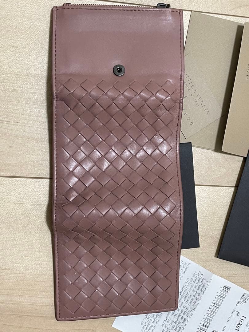 Bottega Veneta 三つ折り財布 ベージュピンク