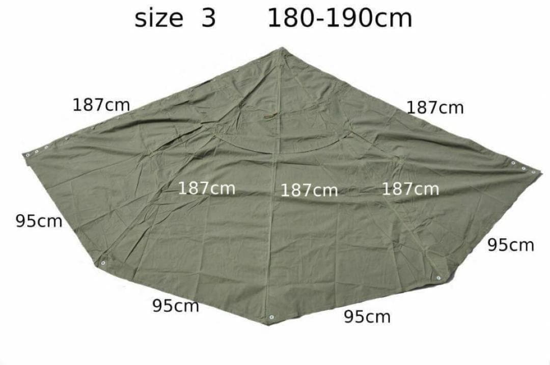 ポーランド軍 ポンチョ テント サイズ3 180-190 年代記載なしペア