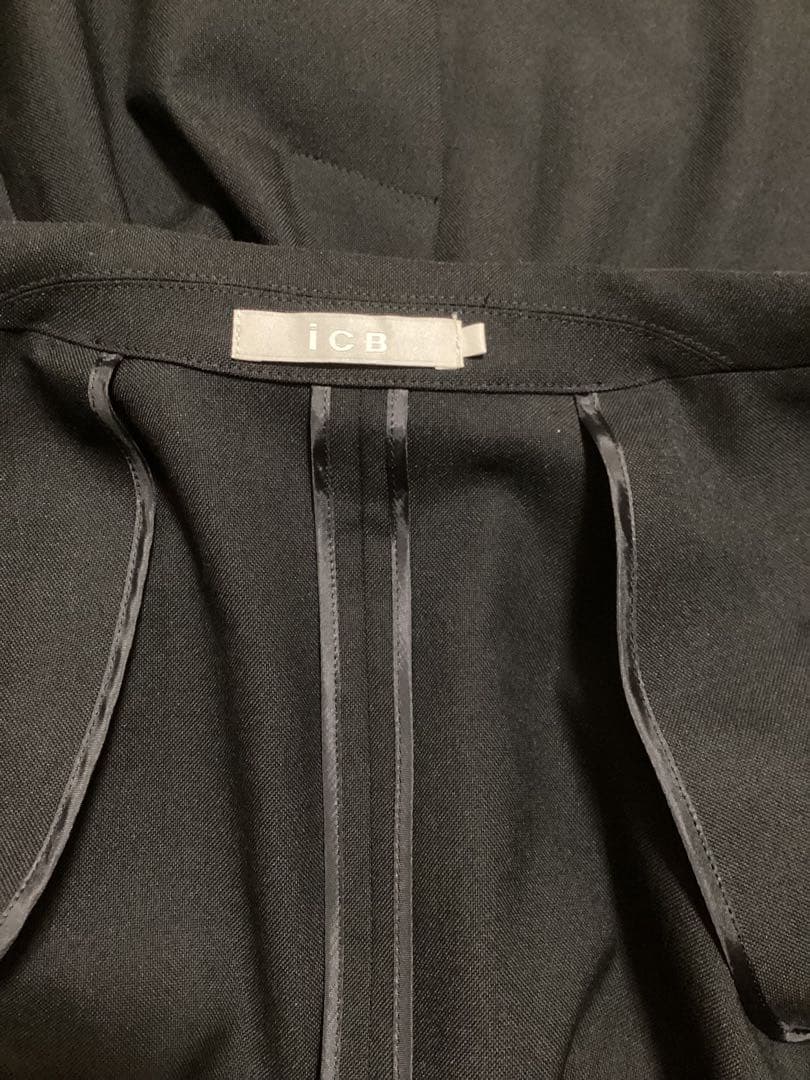 ICB 【洗える】 ウールマットウース ロングテーラードジャケット