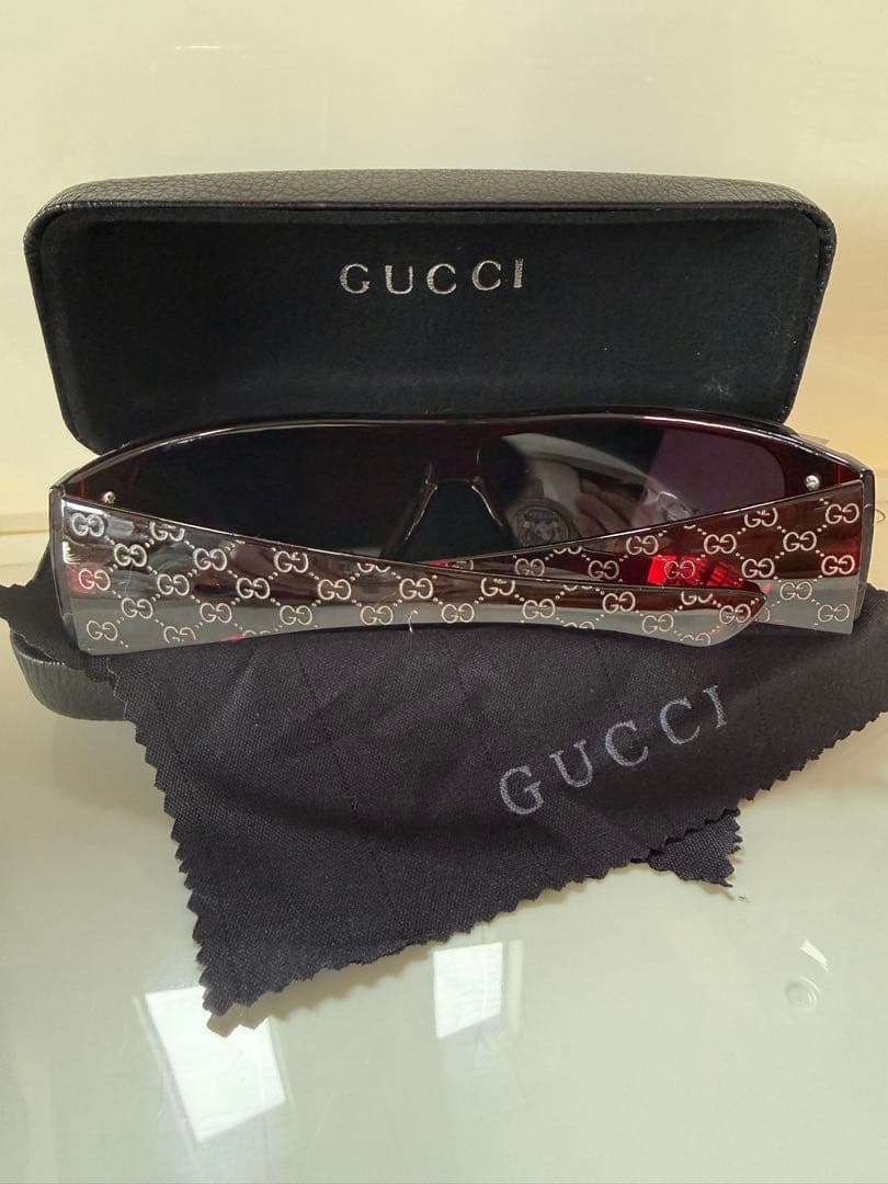 GUCCI サングラス GG9058 C004 シールド型 ケース・クロス付き